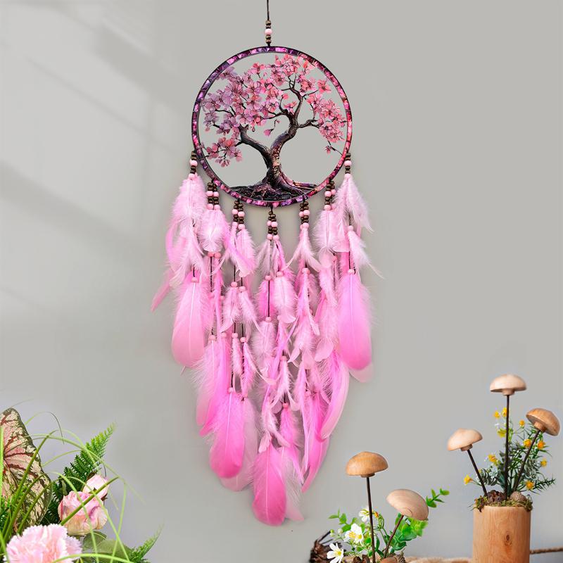 Baby Nursery Decor Girl - Albero rosa 3D Acrilico Dream Catcher