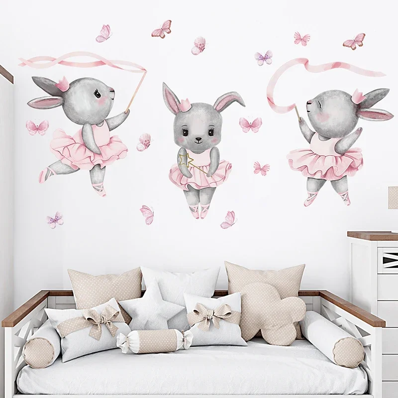 Baby Girl Nursery Quotes - Dipinto a mano Balletto Coniglietto Coniglietto