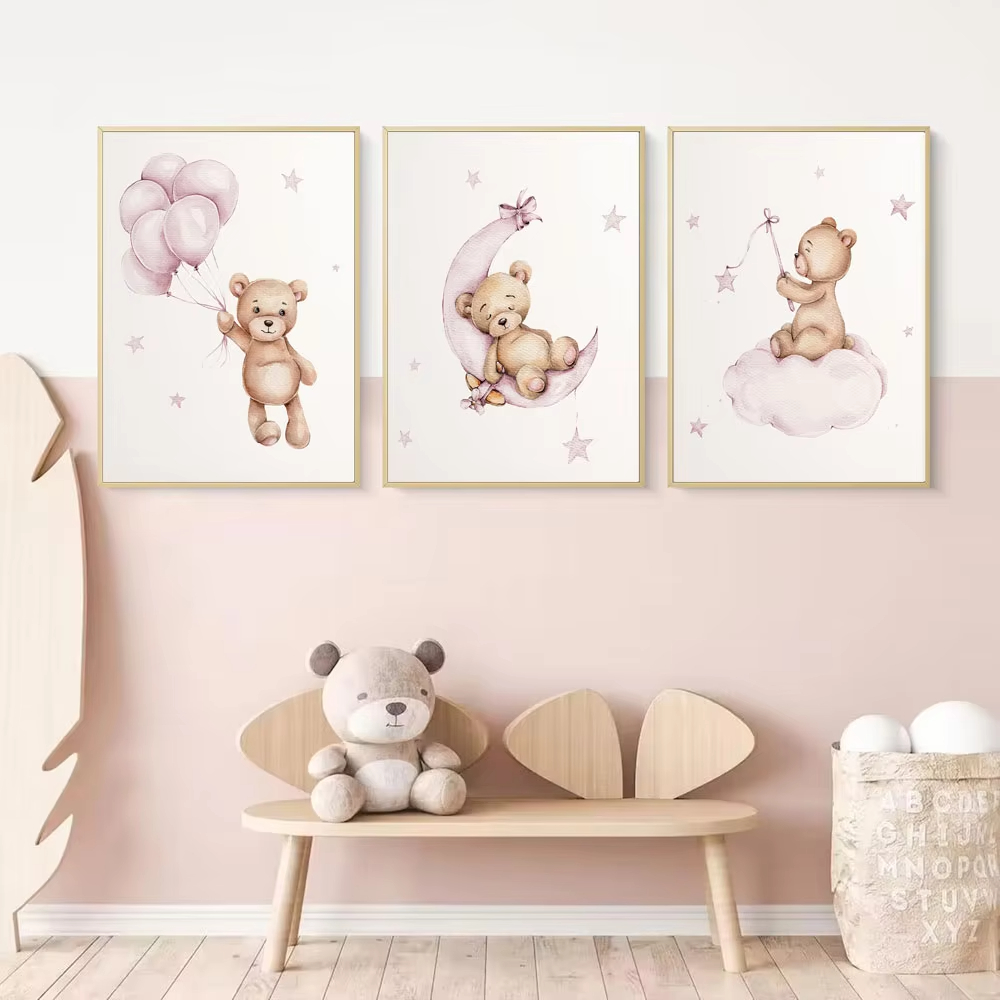 Baby Nursery Decor Girl - Decorazione da Parete per Cameretta con