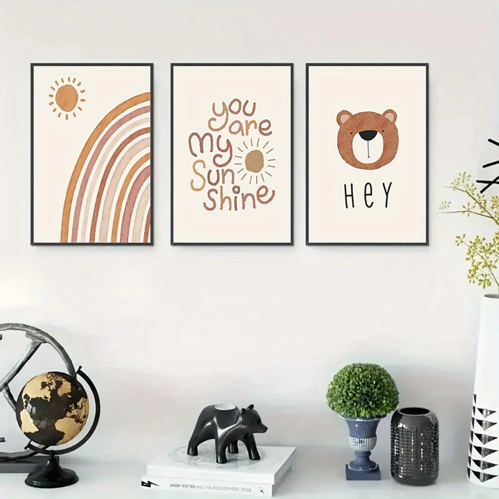 Baby Nursery Frames - (Set di 3 quadri su tela,