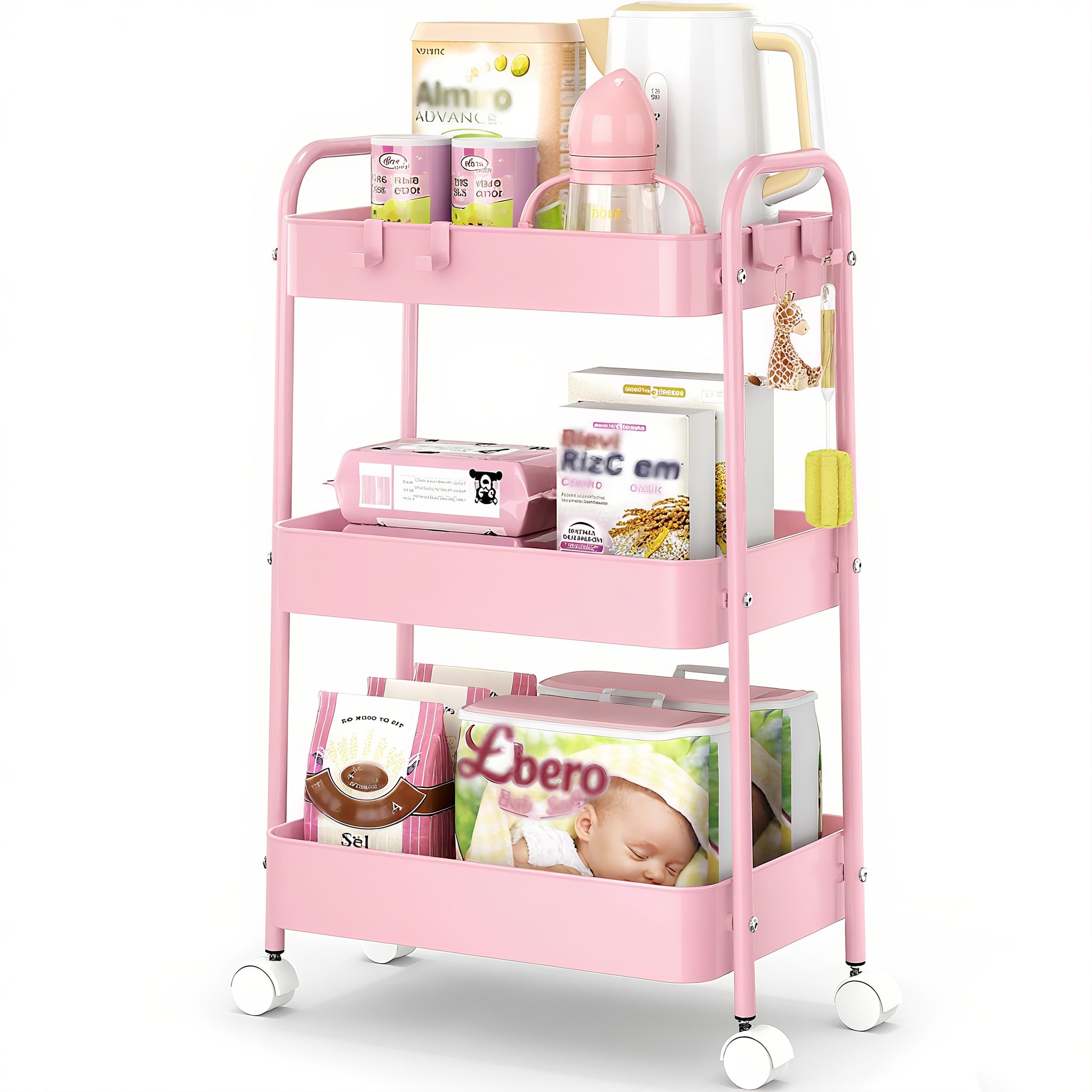 Carrello a 3 Ripiani in Metall - Baby Nursery Trolley recensione e prezzo