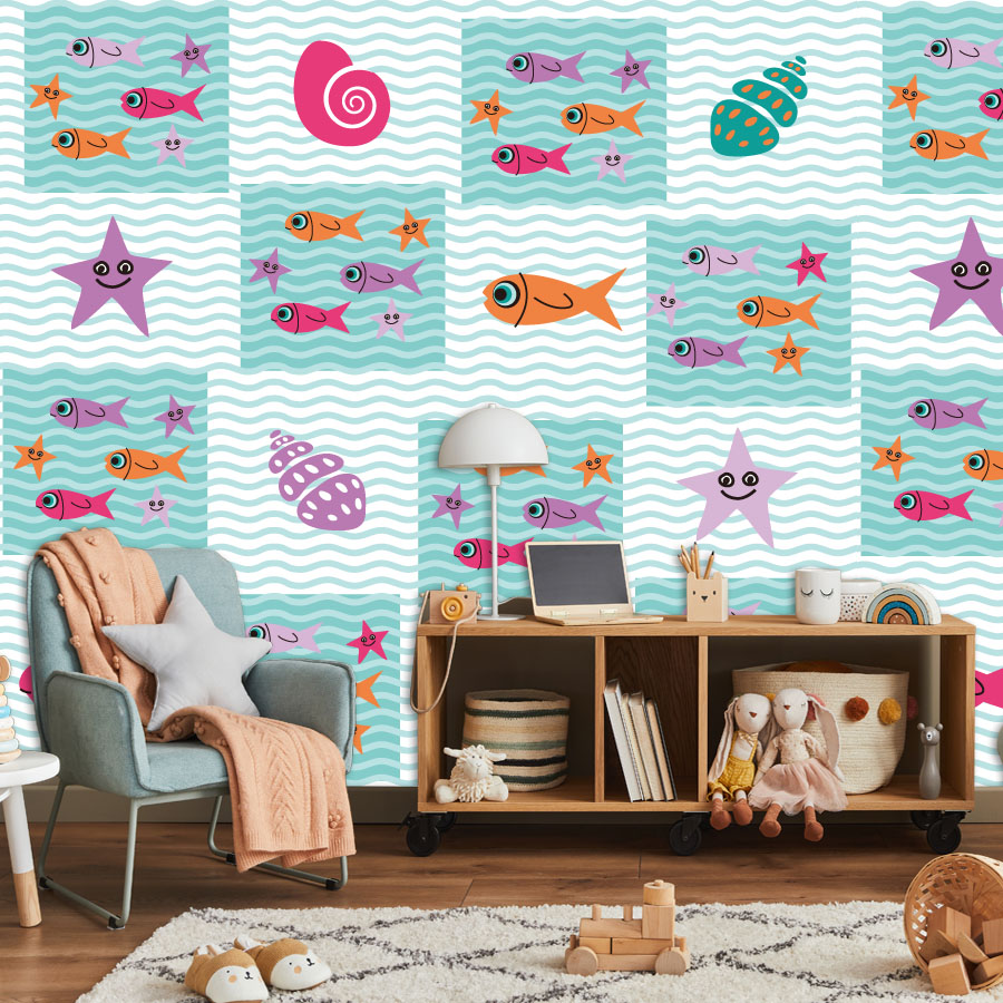 Cartone animato stacca e incol - Baby Nursery Peel And Stick Wallpaper recensione e prezzo