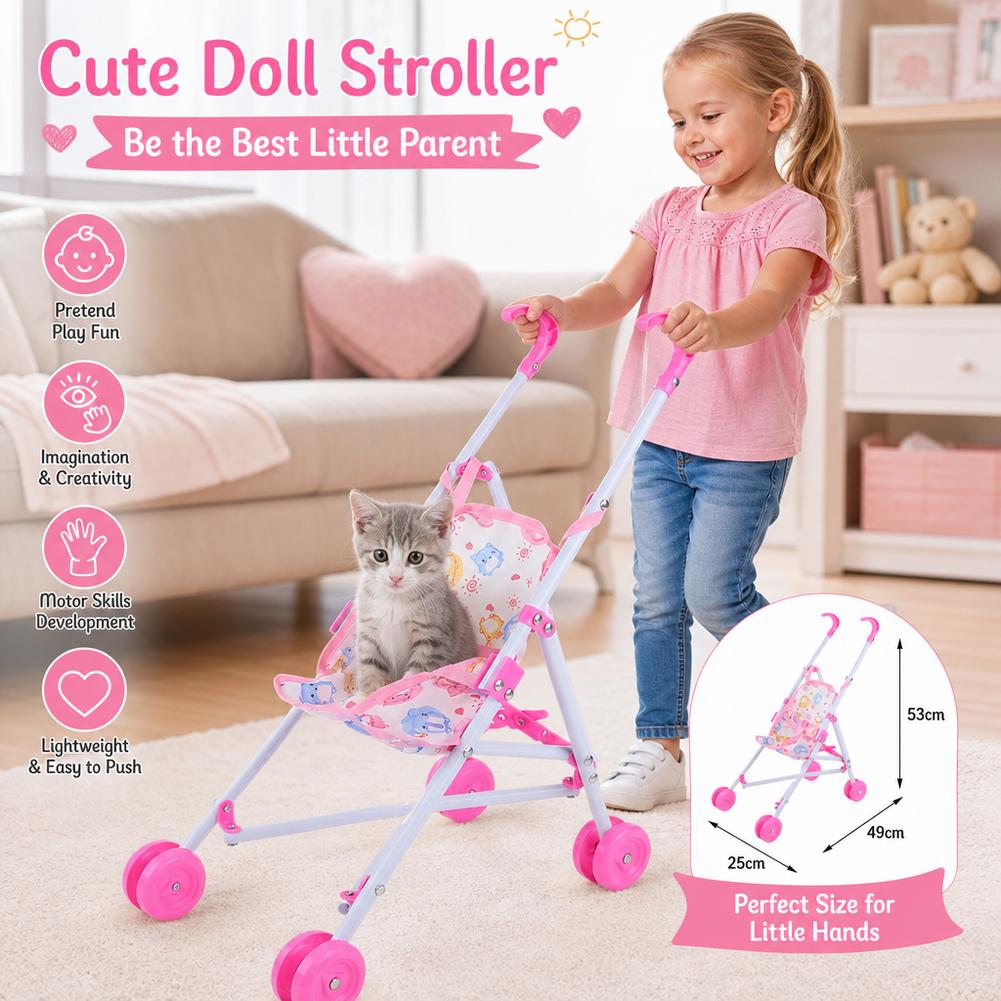 Passeggino per Bambole Rosa, C - Baby Nursery Trolley recensione e prezzo
