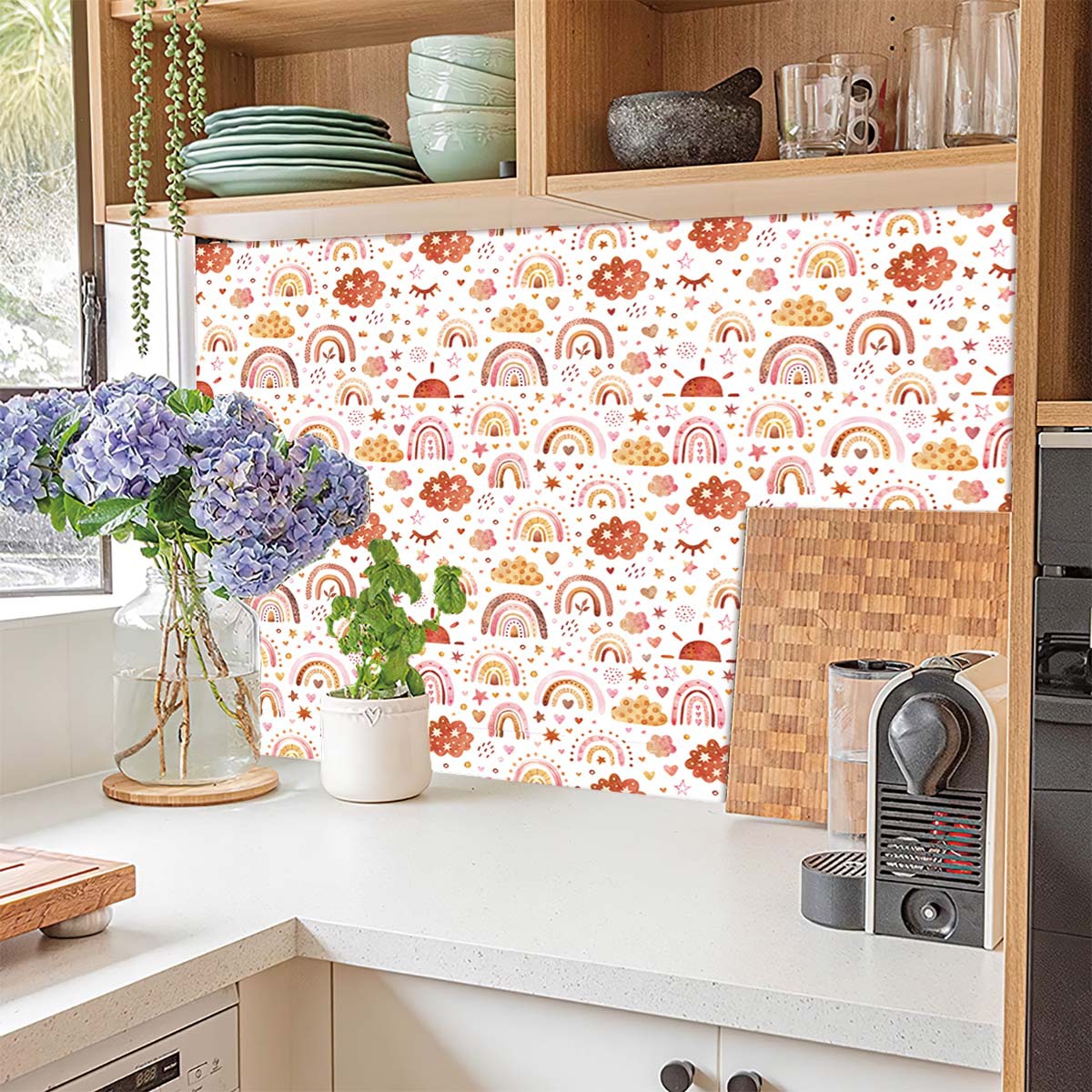 Carta da parati arcobaleno sta - Baby Nursery Peel And Stick Wallpaper recensione e prezzo