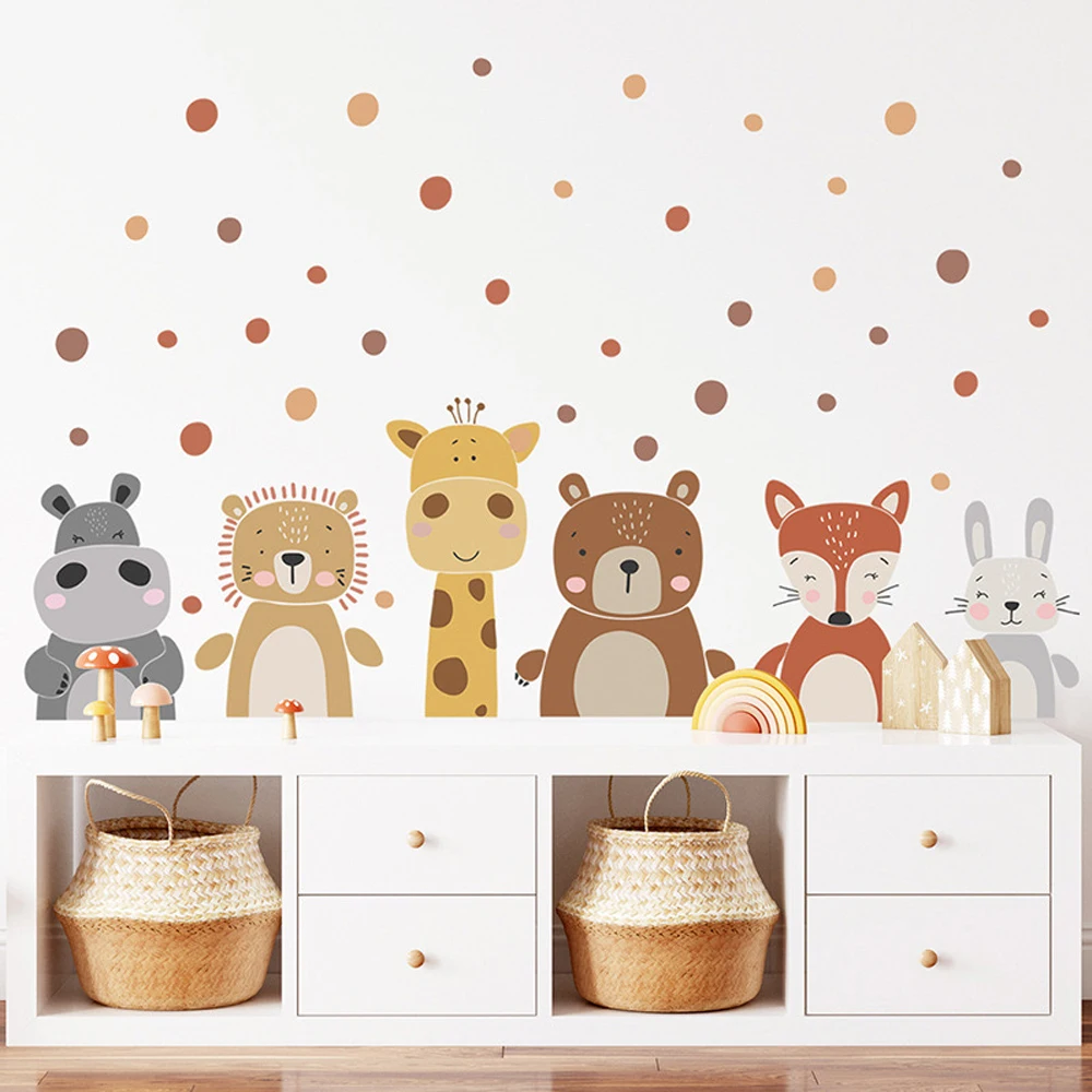 Boho carino giraffa orso anima - Baby Nursery Peel And Stick Wallpaper recensione e prezzo