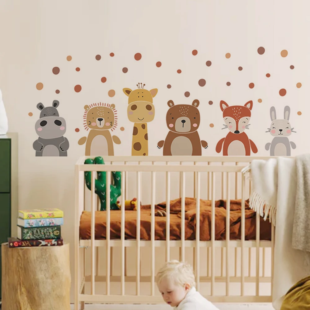Boho carino giraffa orso anima - Baby Nursery Peel And Stick Wallpaper recensione e prezzo