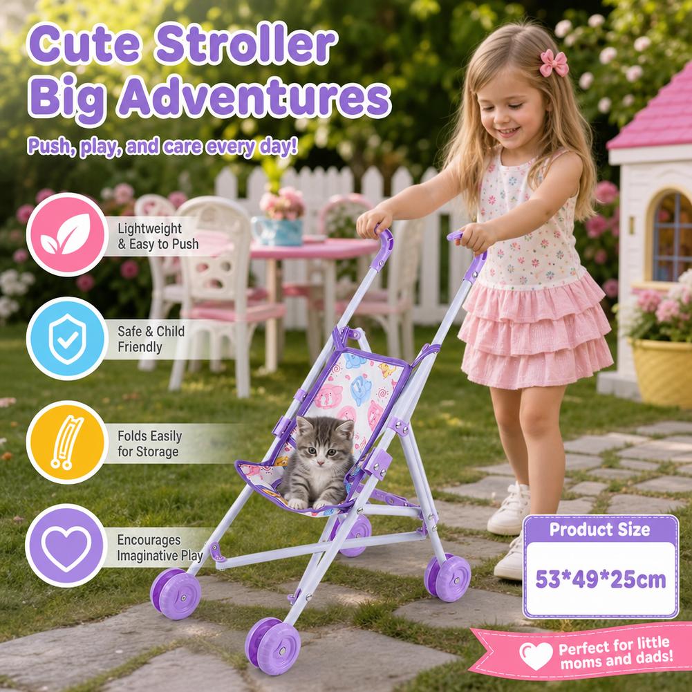 Passeggino per Bambole Rosa, C - Baby Nursery Trolley recensione e prezzo