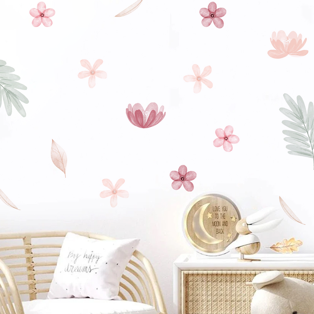 Boho Leaves Botanical Decalcom - Baby Girl Nursery Quotes recensione e prezzo