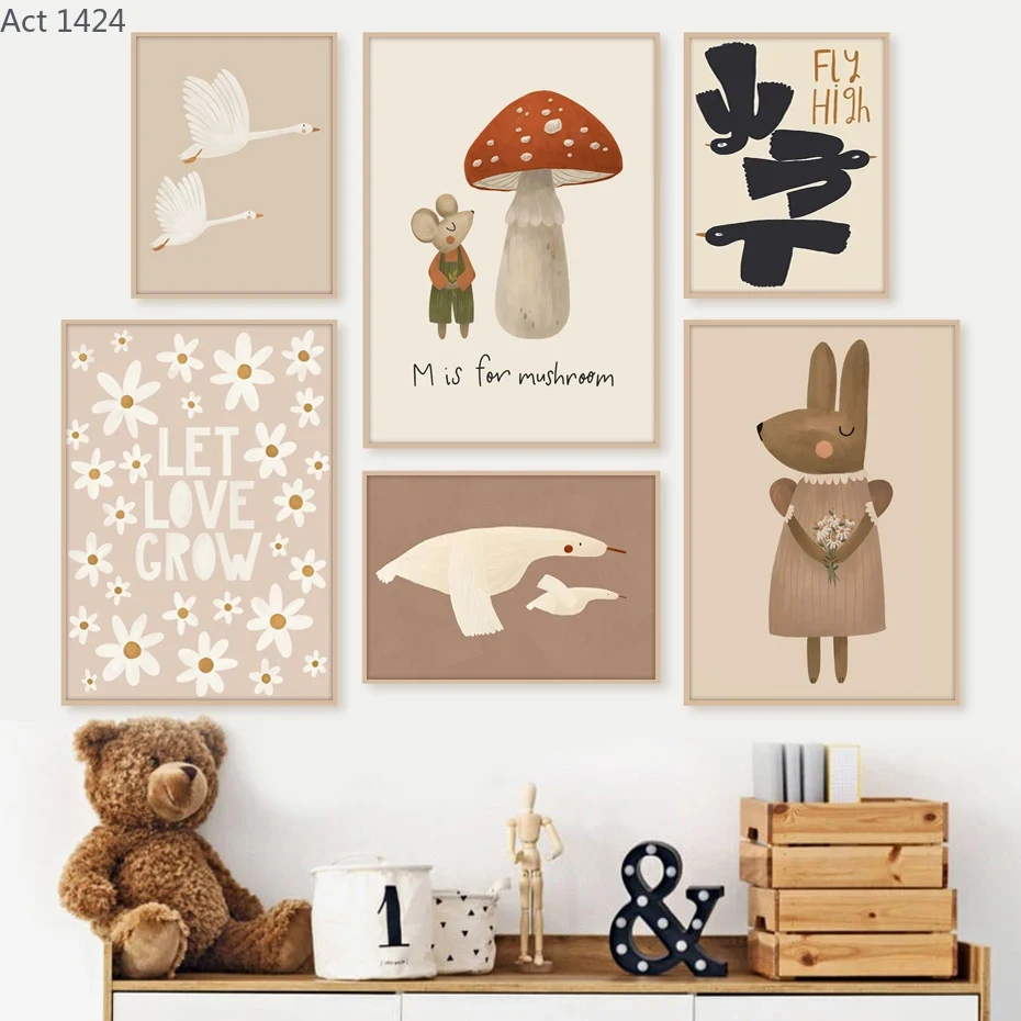 Poster Boho con Coniglio, Topo - Baby Nursery Frames recensione e prezzo